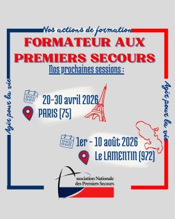 🚨 [ Devenez FORMATEUR aux PREMIERS SECOURS avec l'ANPS]

Partout en France bénéficiez de l'encadrement des équipes de formateurs de l'association nationale des premiers secours et devenez vous même formateur.

Envie de relever le défi ?

Tous les renseignements ⏩ www.anps.fr // 📧 contact@anps.fr 

⚠️

📍Paris & Martinique

#TeamANPS #GestesQuiSauvent #PremiersSecours 

🔊Suivez-nous / Soutenez-nous /rejoignez nos équipes 📢
📱@asso_anps🖱️contact@anps.fr
💻 Www.anps.fr