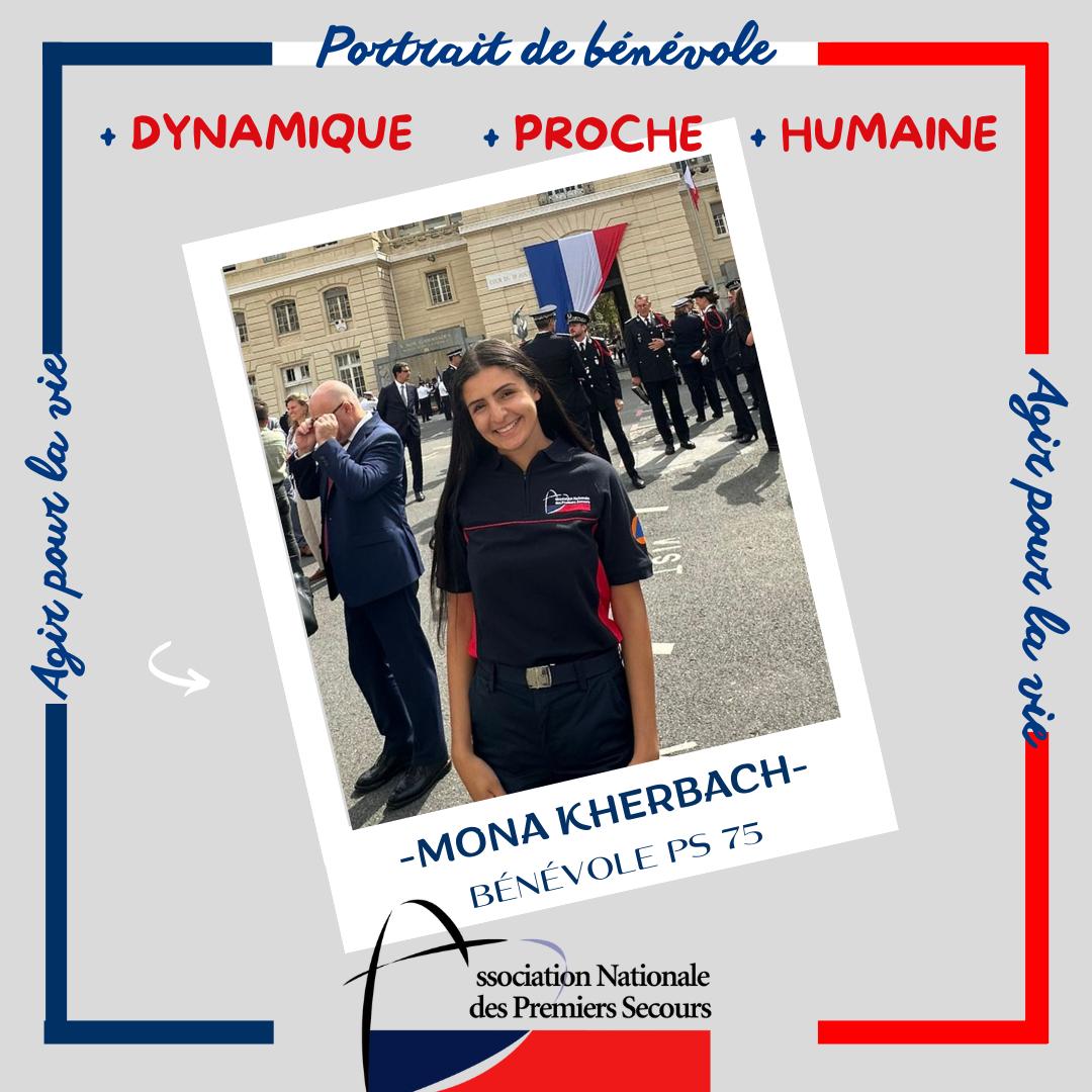 Portrait bénévole –Mona Kherbach
 “Conserver le volet secourisme dans ma vie”

A 22 ans, Mona Kherbach, manipulatrice radio est un véritable couteau suisse. Quand elle ne pratique pas la course à pied, qu’elle ne donne pas des cours de piano ou qu’elle n’est pas à ses cours de chant ou de théâtre, Mona participe activement à la vie de l’UDPS en tant qu' équipière secouriste. Elle a rejoint l’UD de Paris en juillet 2025.

 Bravo Mona pour cet engagement bénévole !